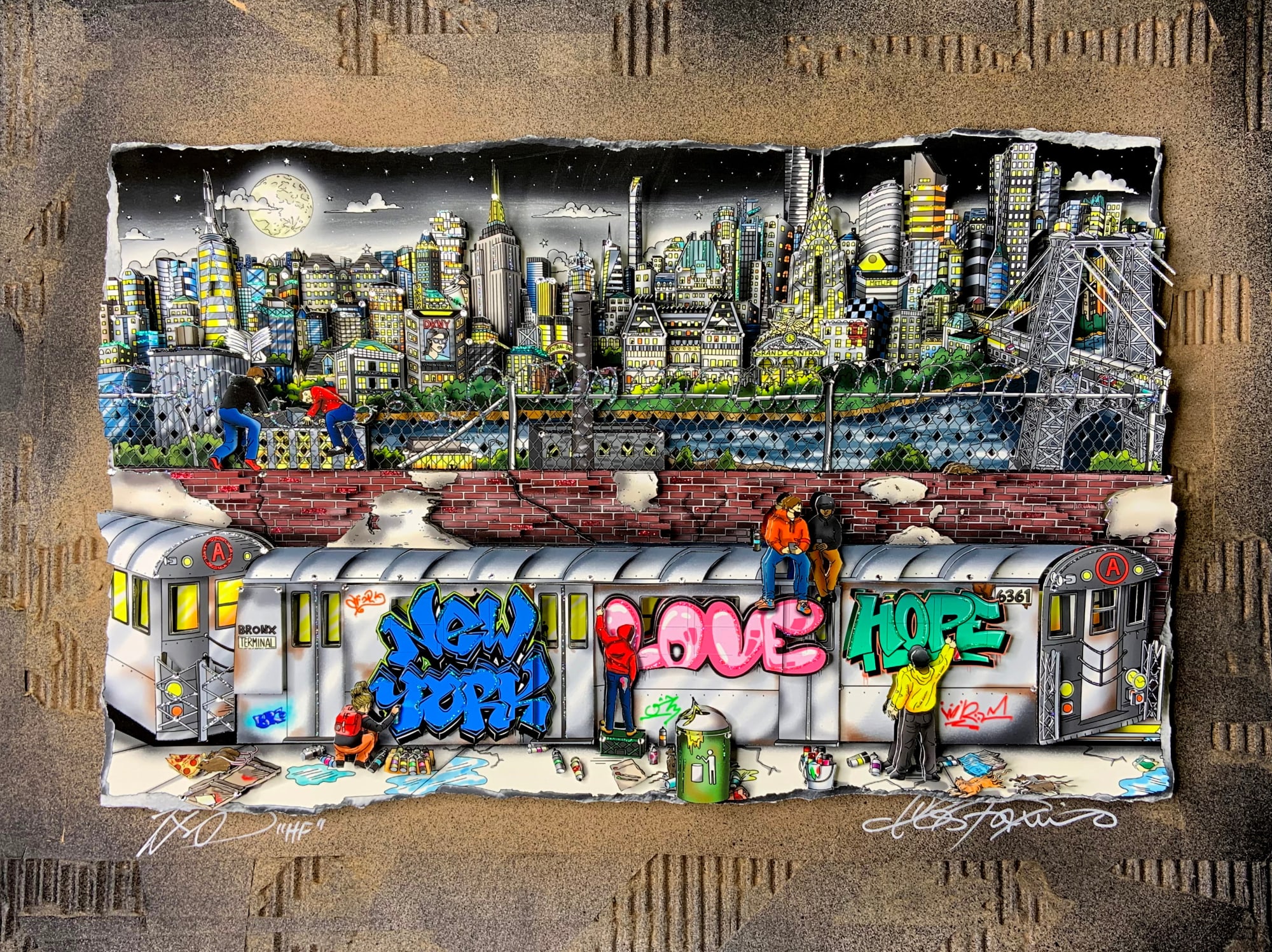 Charles Fazzino, Tagging the Subway