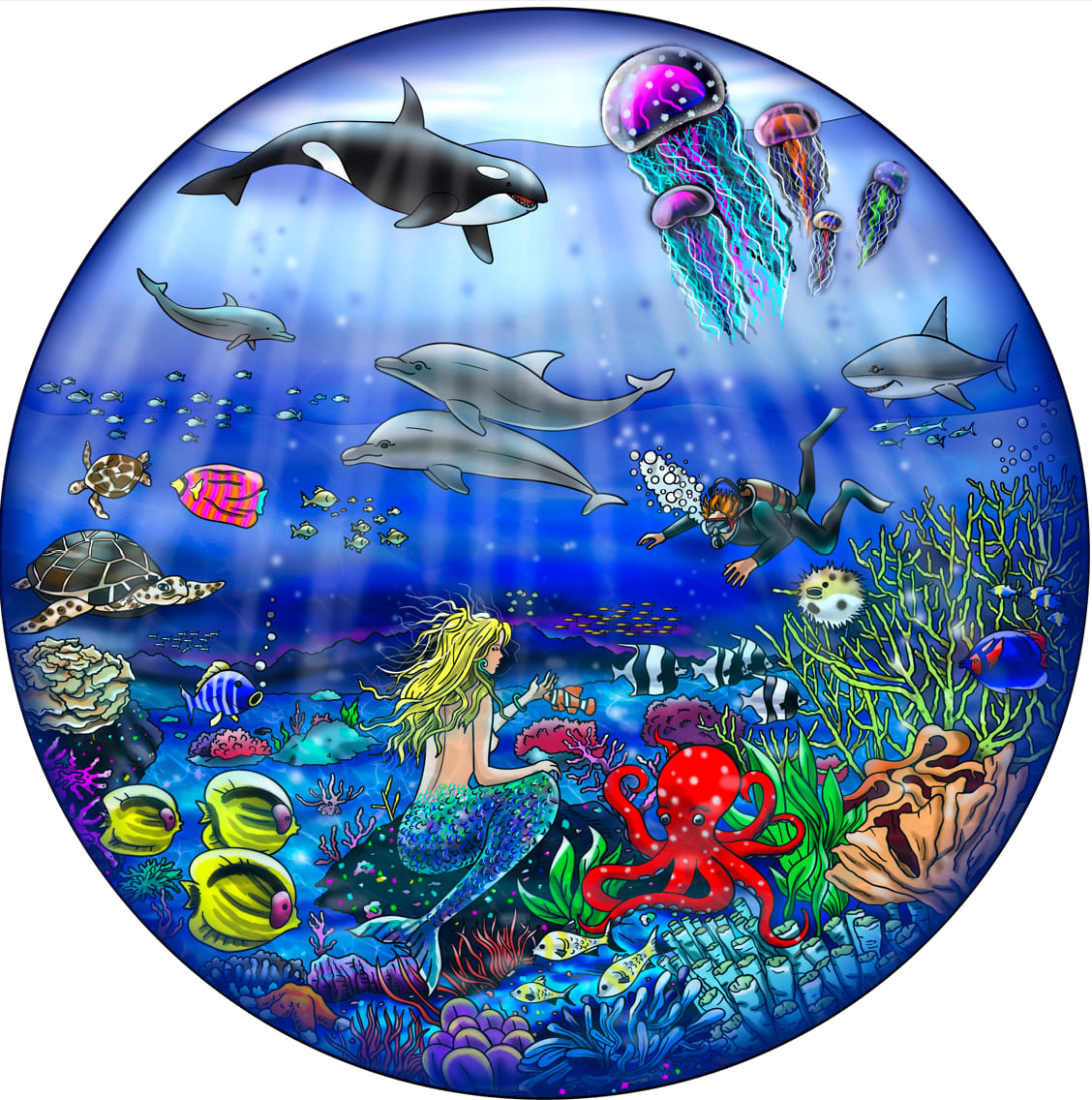 Charles Fazzino, Our Sea of Tranquility