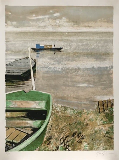 René GENIS (French, 1922 - 2004), La barque verte, 1980