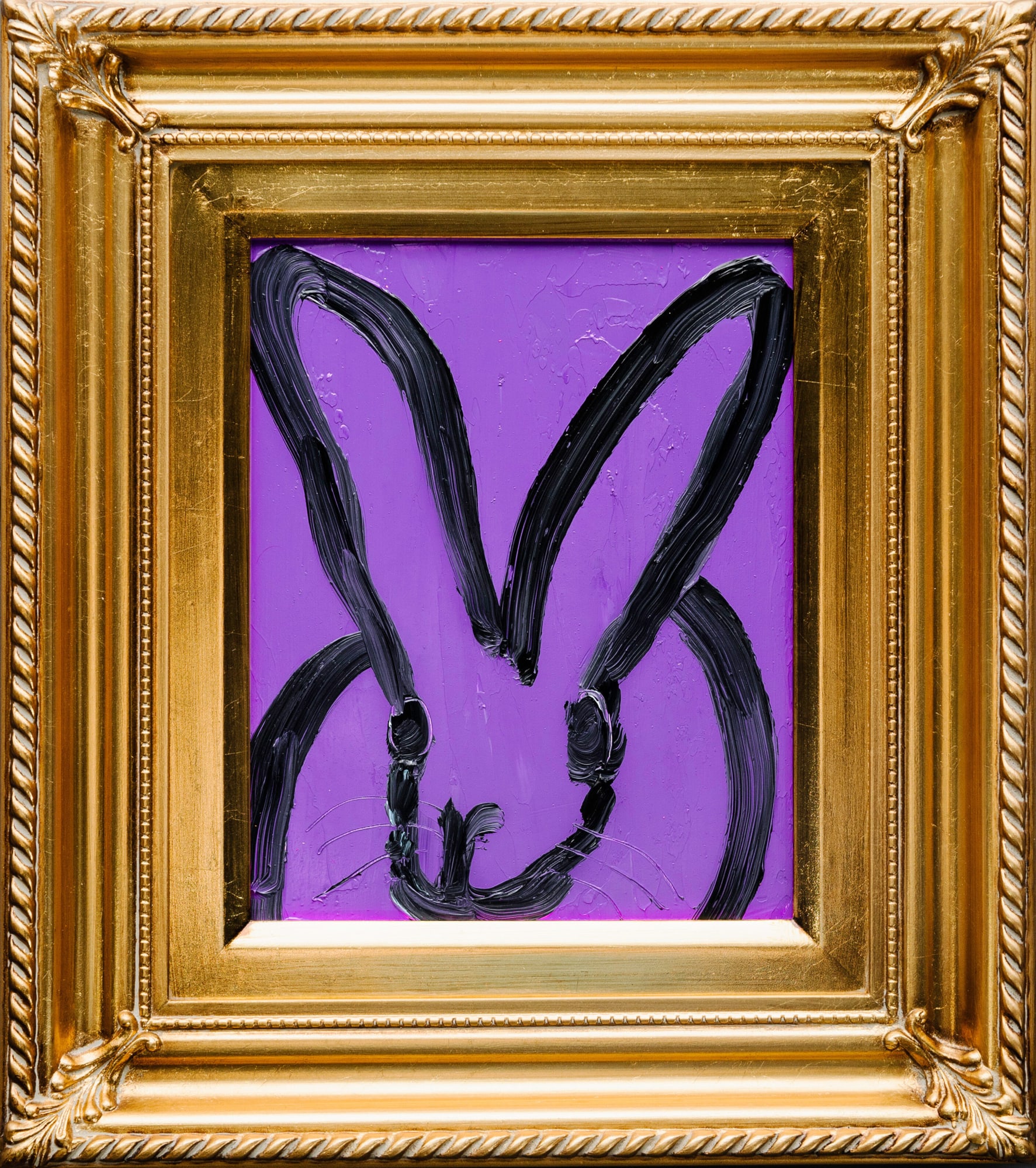 Hunt Slonem, 'Purple Bunny' Unique Painting, 2022