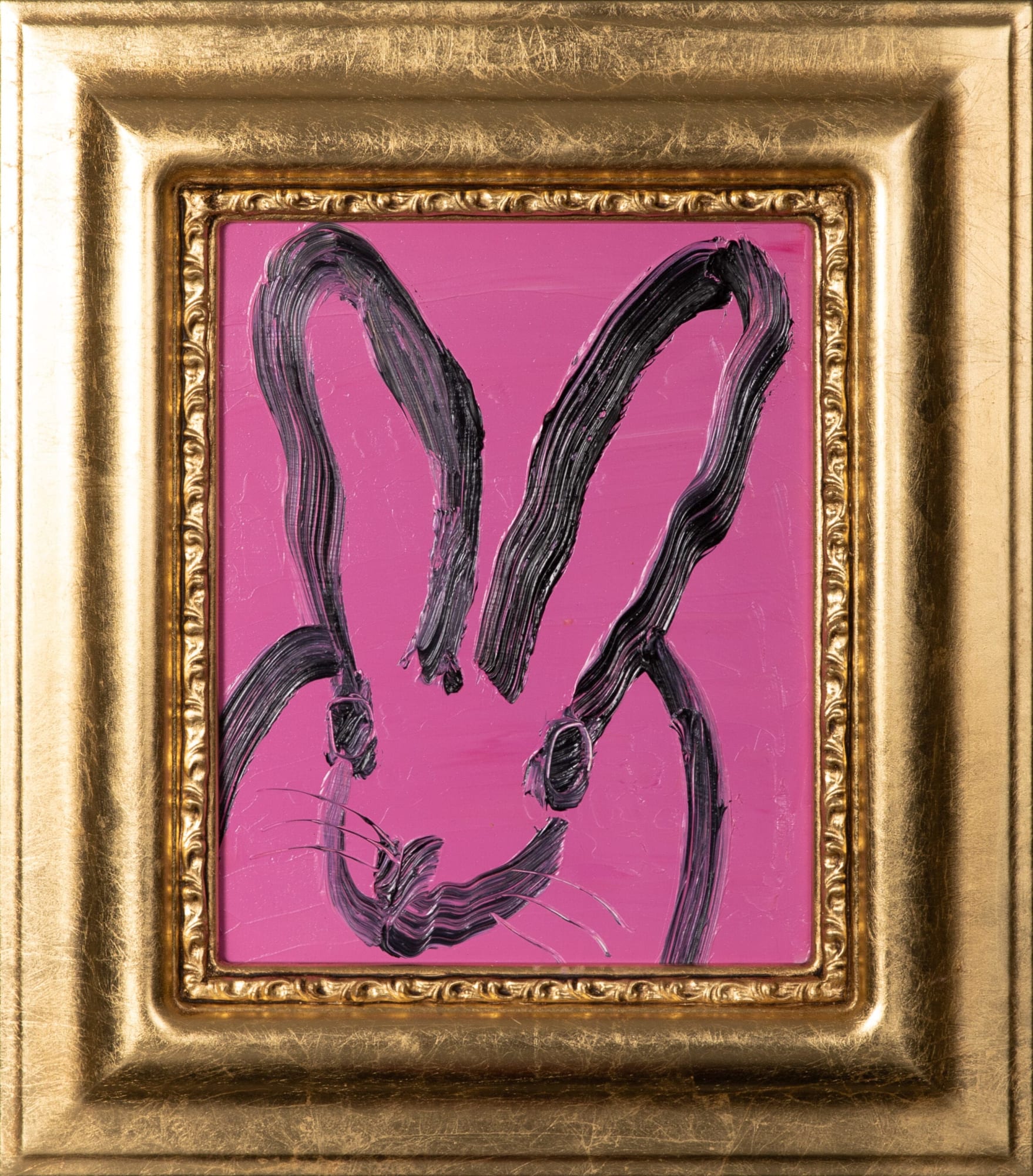 Hunt Slonem, 'Pink Bunny' Unique painting, 2023