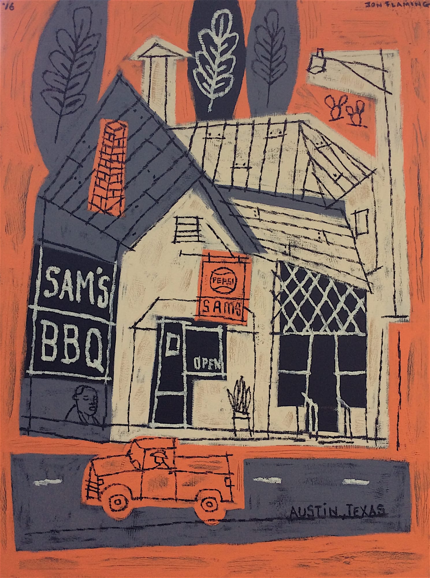 Jon Flaming, Sam's BBQ, 2016