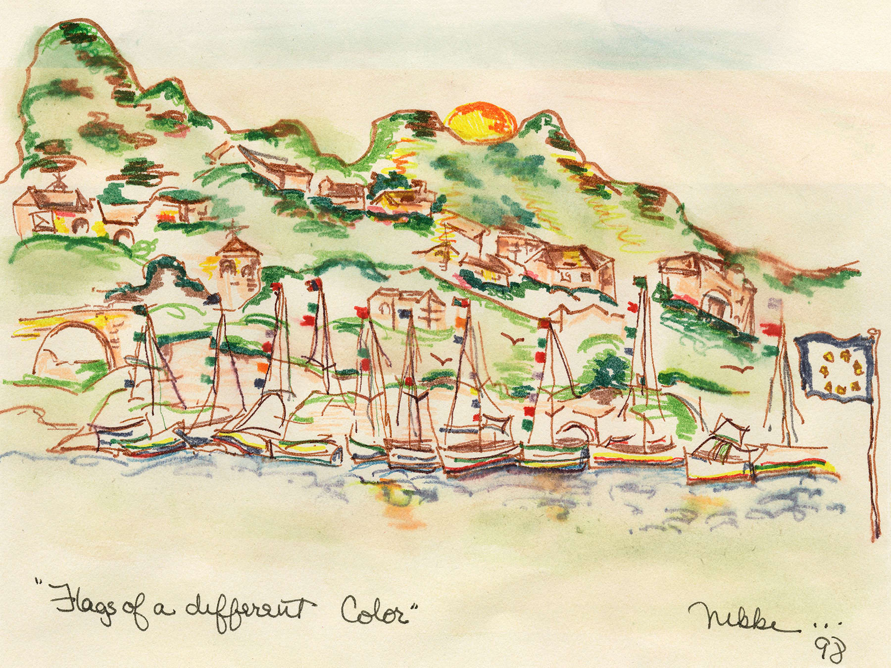 Nikki Haskell, Ports of Call: Flags of a Different Color ©, 1998