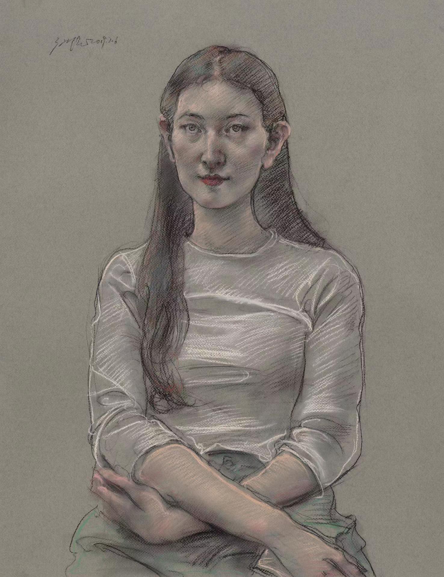 庞茂琨 Pang Maokun, 白衣女子 Lady in white, 2019