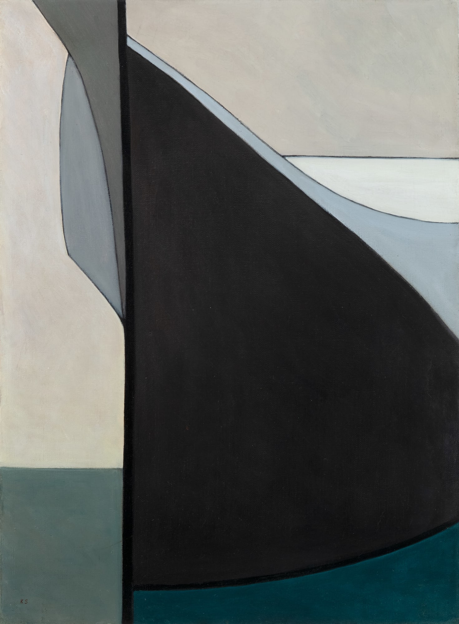 Kay Sage, Composizione bianca e grigio-verde, c. 1935-36