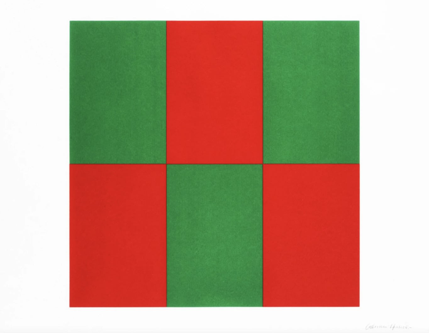 Carmen Herrera, Verde y Rojo (Green & Red), 2019