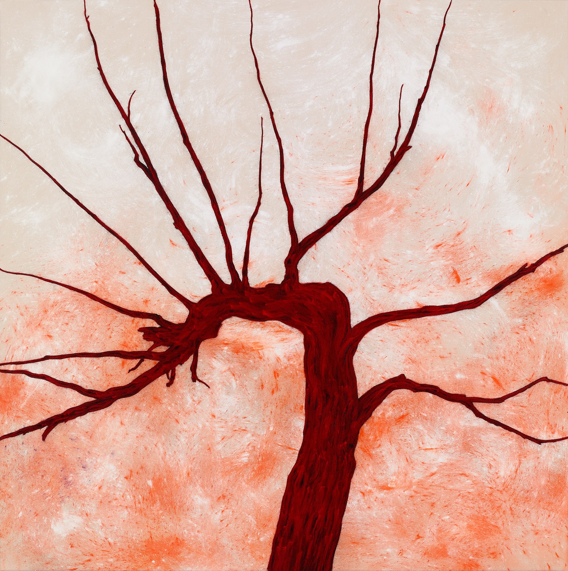 Tony Bevan, Epistrophy Red Orange (PC2215), 2022