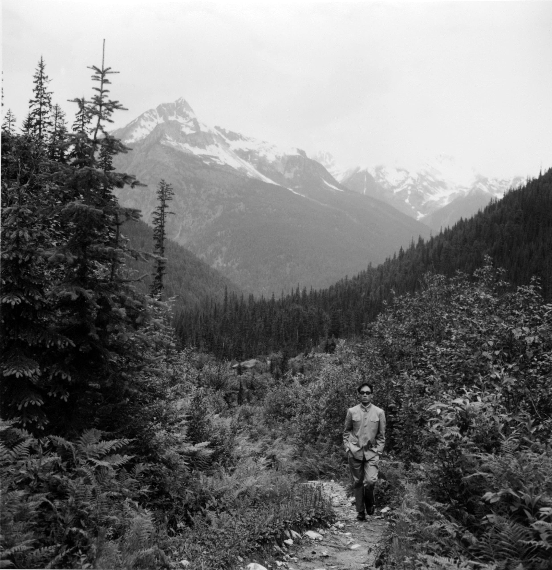 Tseng Kwong Chi, Rockies, Canada (Forest Trail), 1986