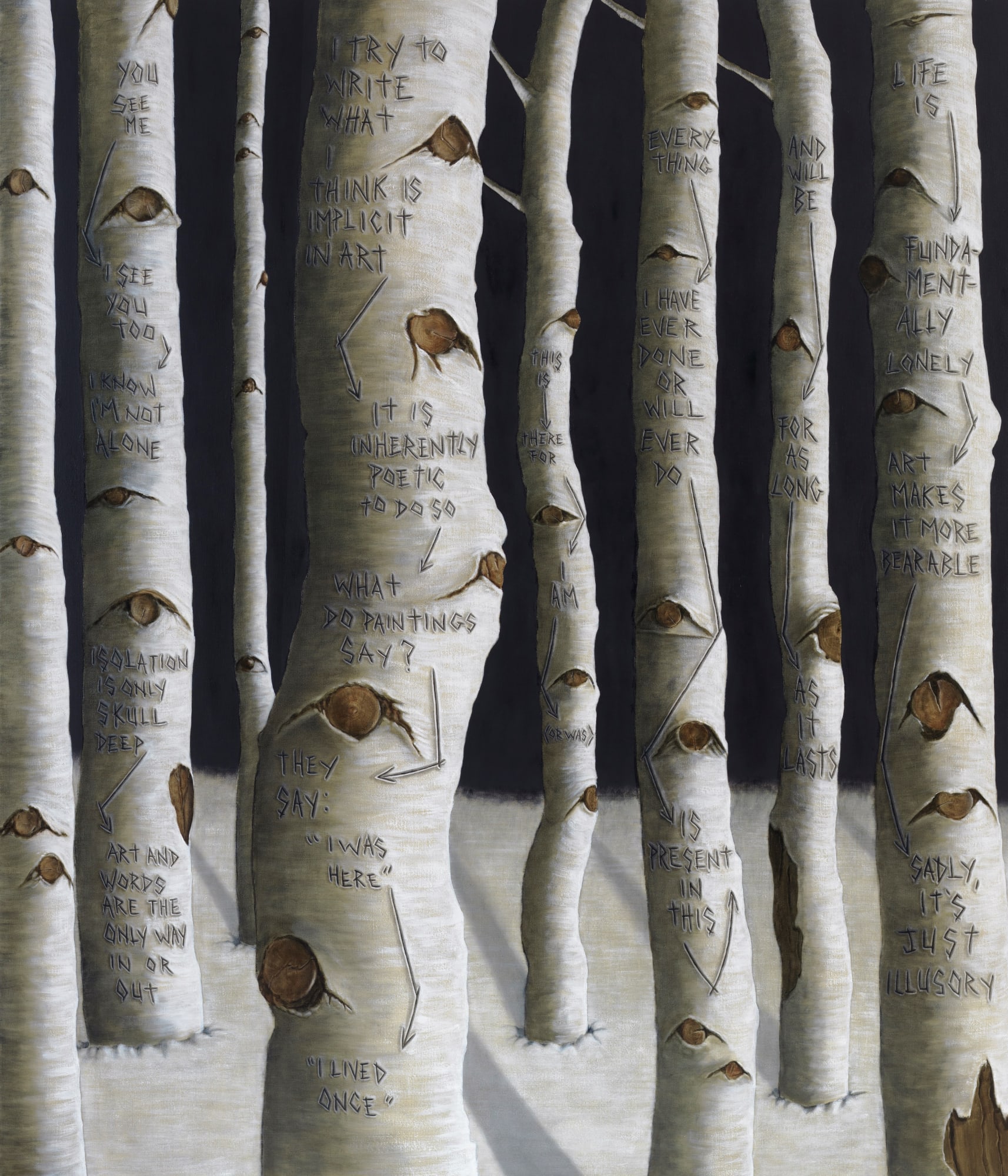 Sean Landers, What Do Paintings Say, 2017