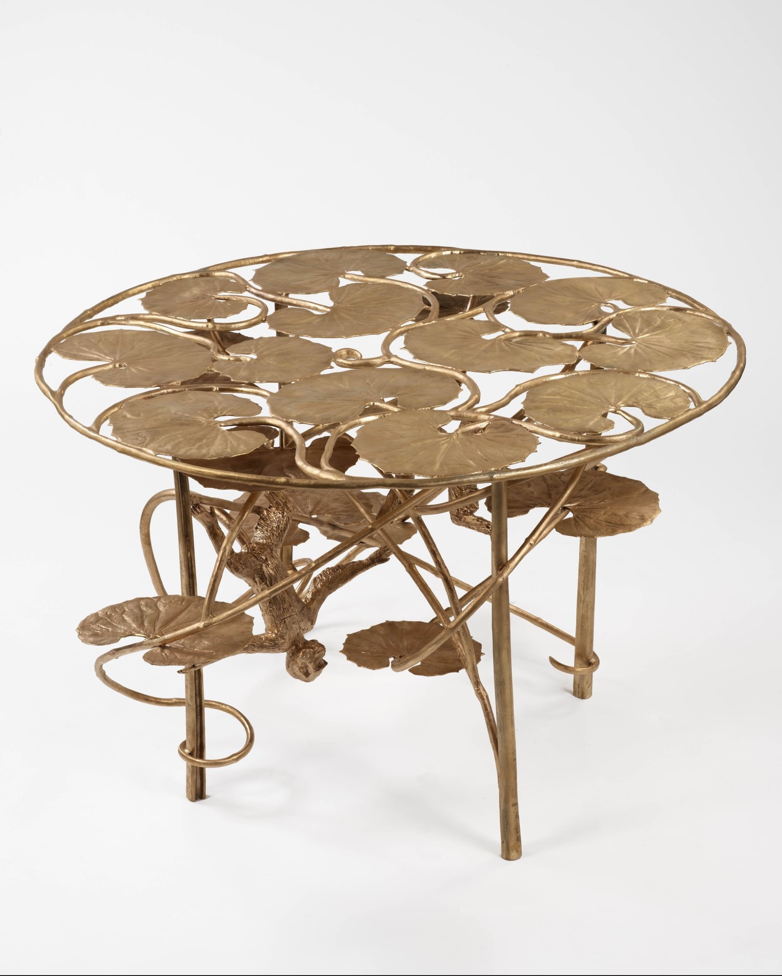 Claude Lalanne, Table Lotus et Singe Ronde en Bronze, 2007/2012