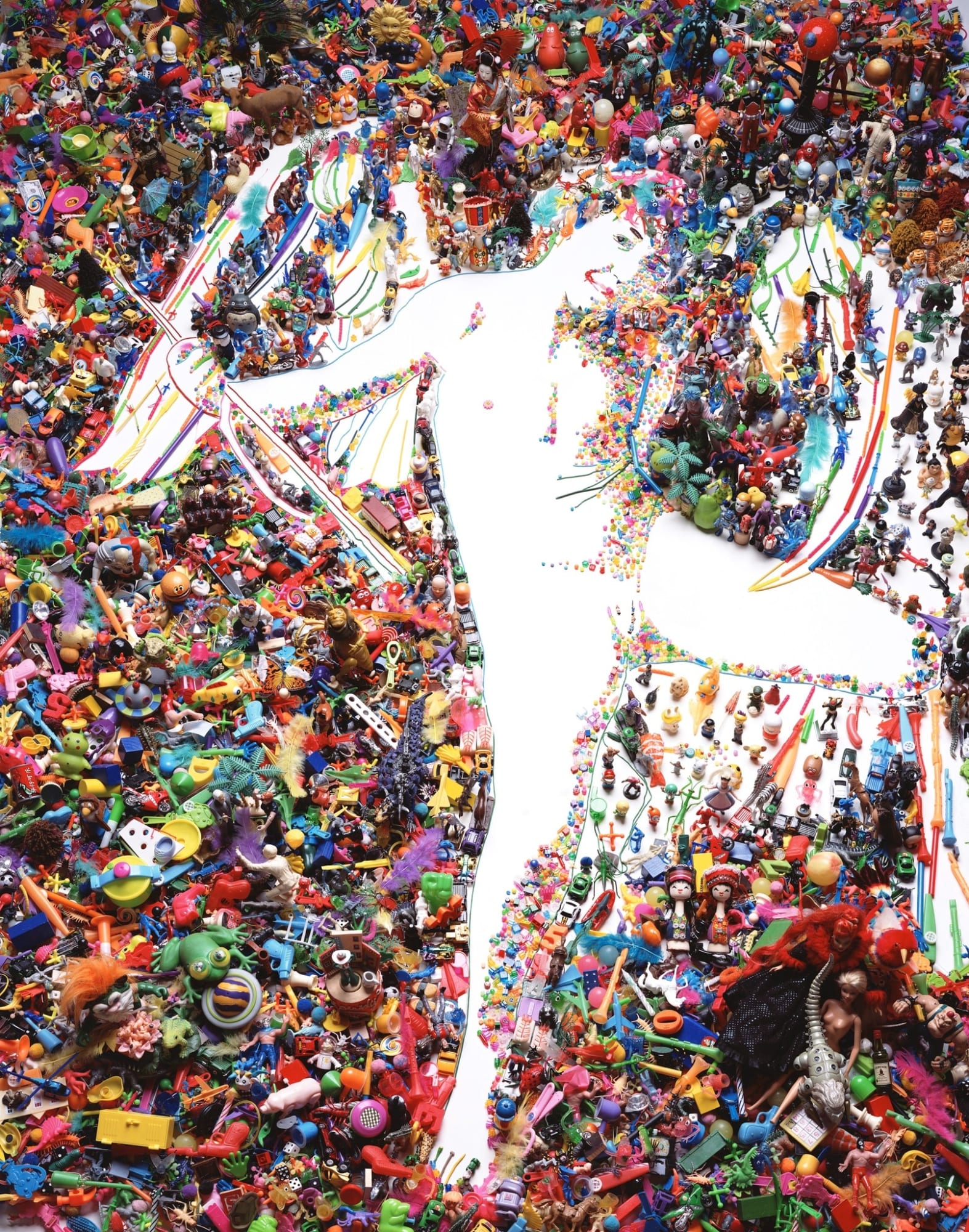 Vik Muniz, Cupid, after Caravaggio (Rebus Series), 2005