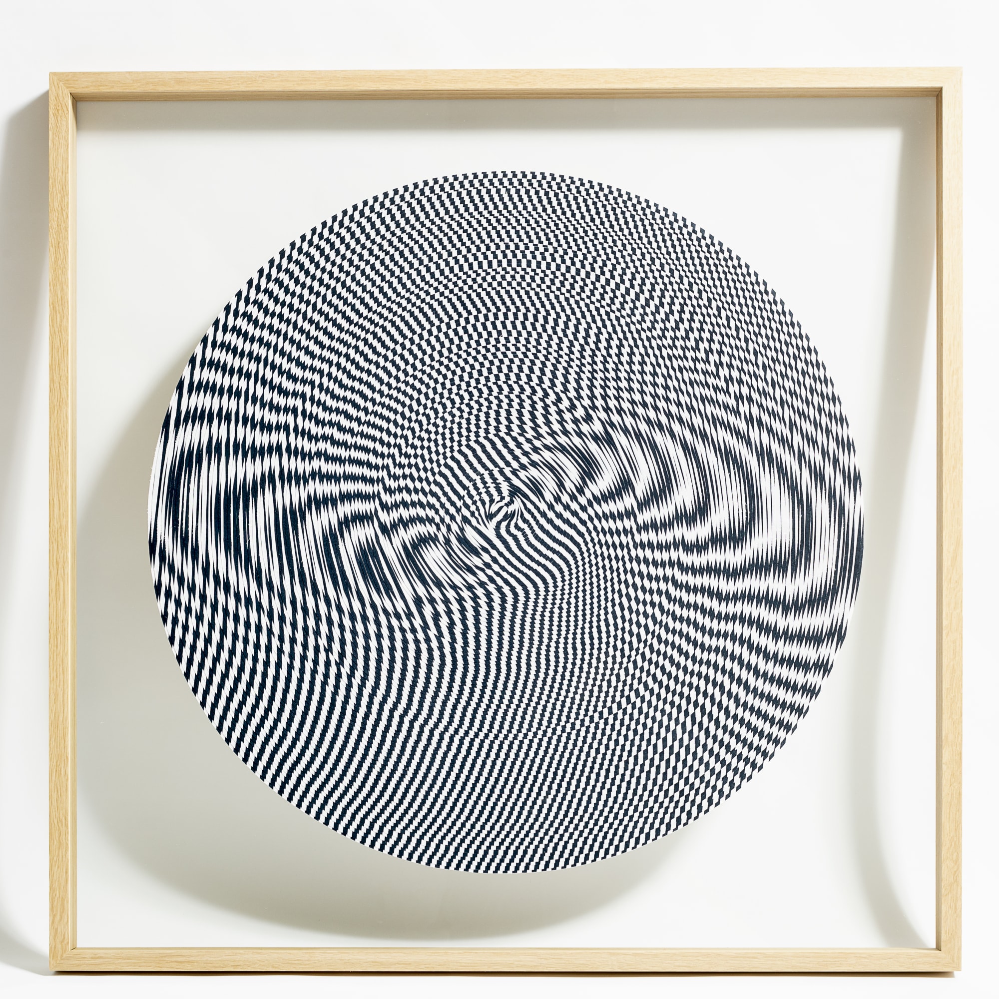 Inger Bergström, Aspect of a Striped Fabric, Blue and White V, 2020
