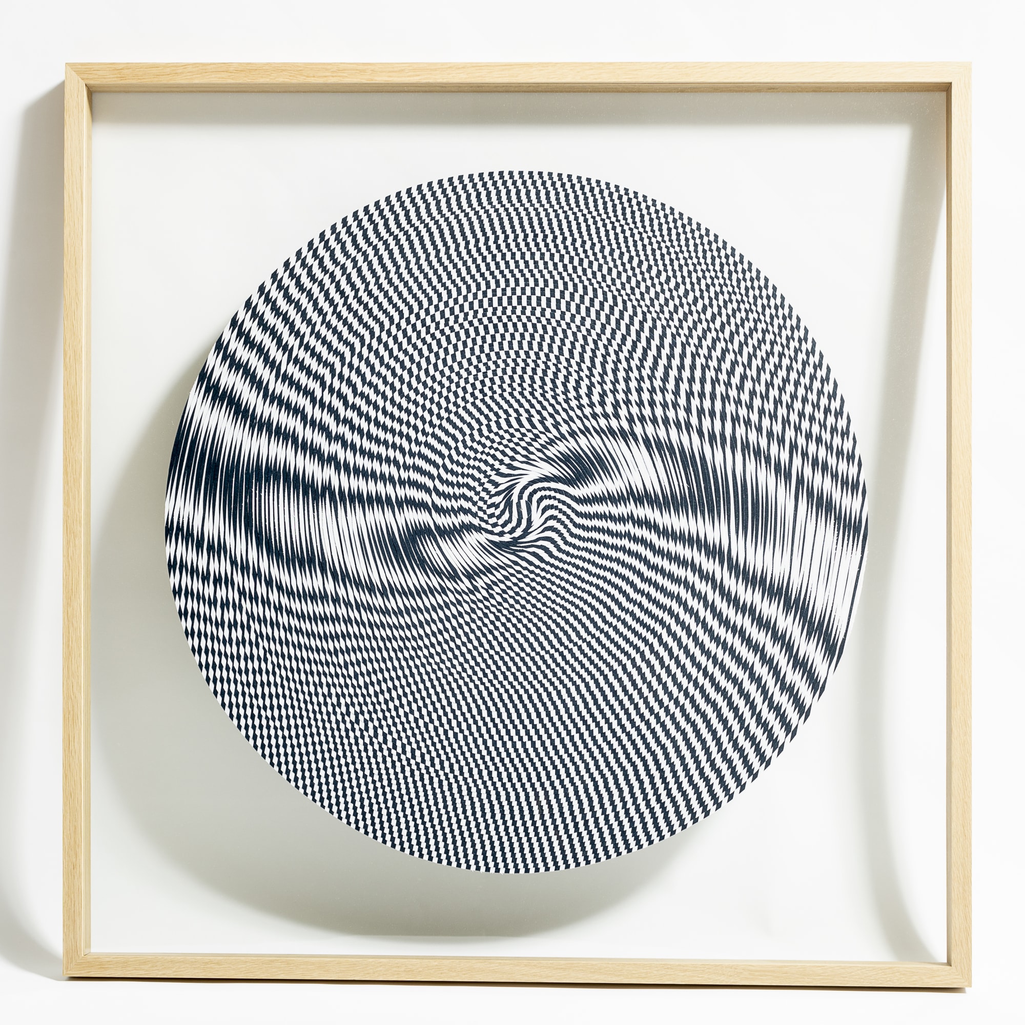 Inger Bergström, Aspect of a Striped Fabric, Blue and White IV, 2020