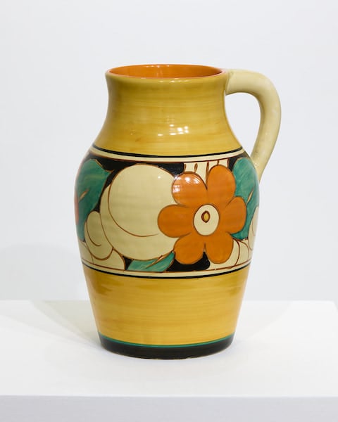 Clarice Cliff, Wild Rose single-handled Lotus Jug, 1930