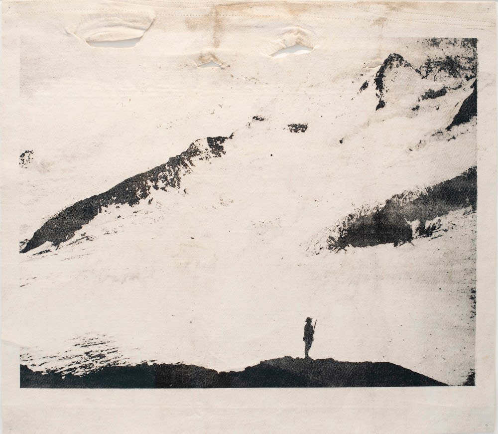 Douglas Mandry, Mountaineer on glacier, 1882, from the series Monuments, 2022