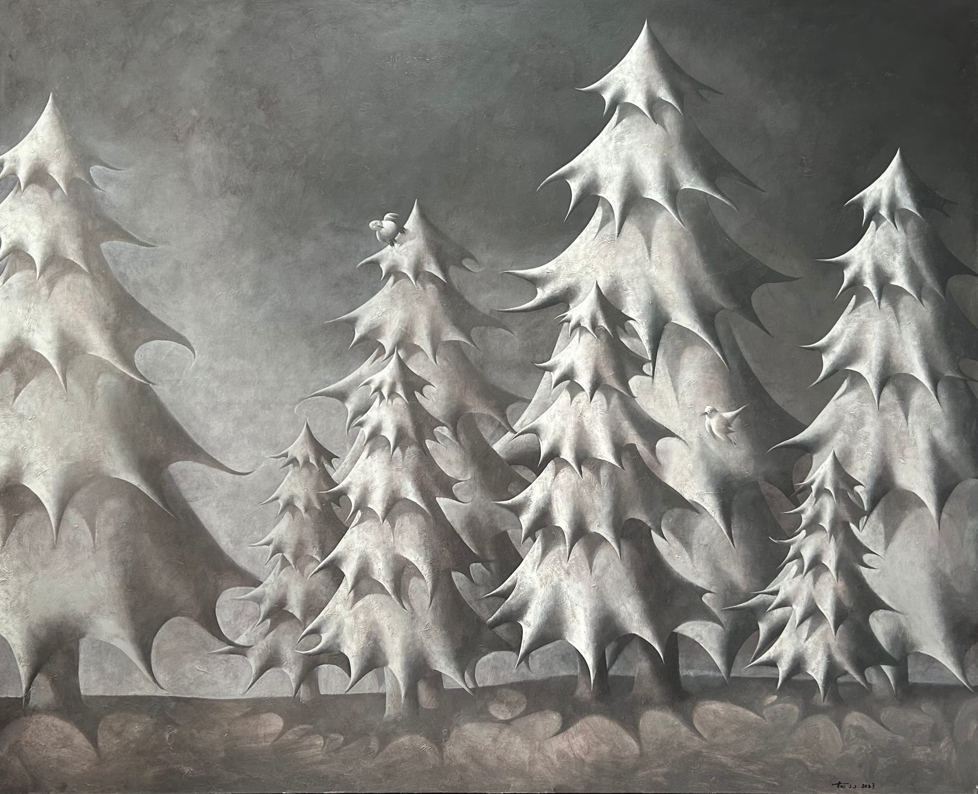 柯家俊 Ke Jiajun, 白色森林 White Forest, 2024