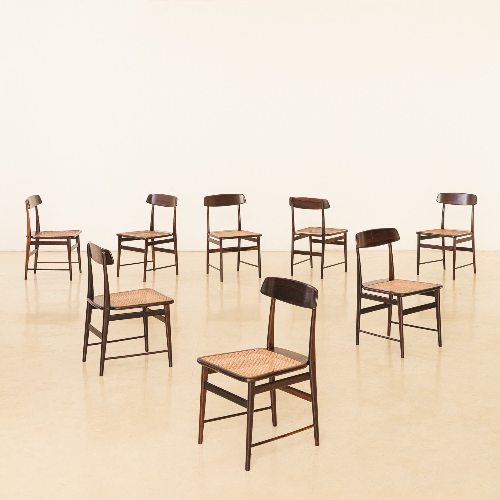 Sergio Rodrigues, Lucio Chair ( 8 chairs), 1956