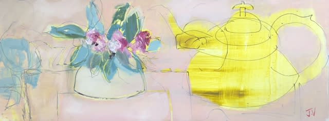 Joanna Vollers, Daphne and yellow teapot, 2022