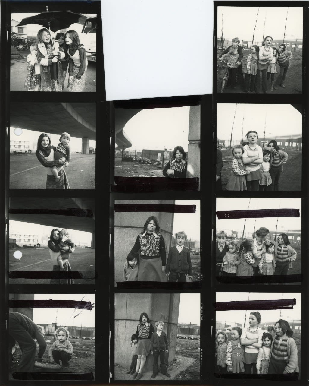 Jo Spence, Contact Sheet - Gypsies, 1974