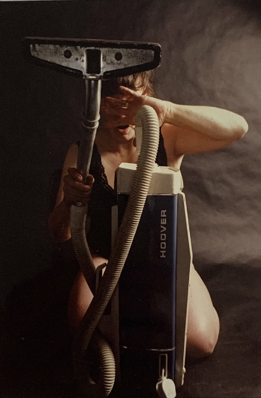Jo Spence, Photo therapy: Libido Uprising (part 1) c.1948 (hoover), 1989