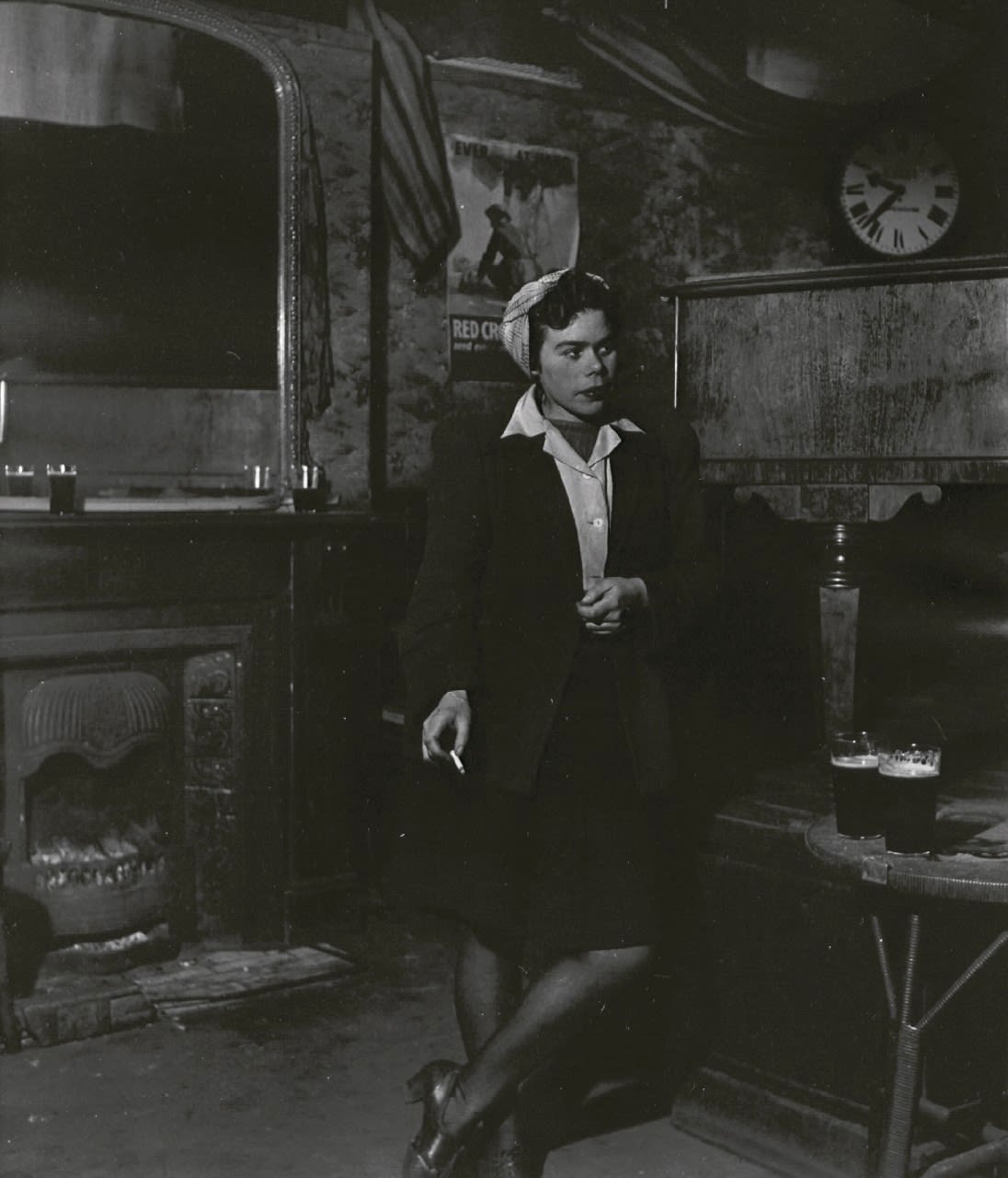 Bill Brandt, At the Pub (Woman smoking, Charlie Brown's, Limehouse), 1945