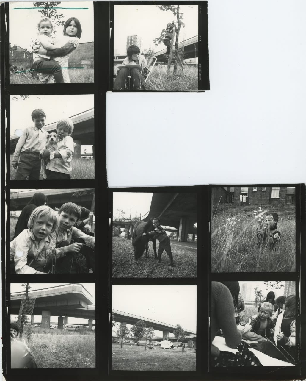 Jo Spence, Partial Contact Sheet - Gypsies, 1974