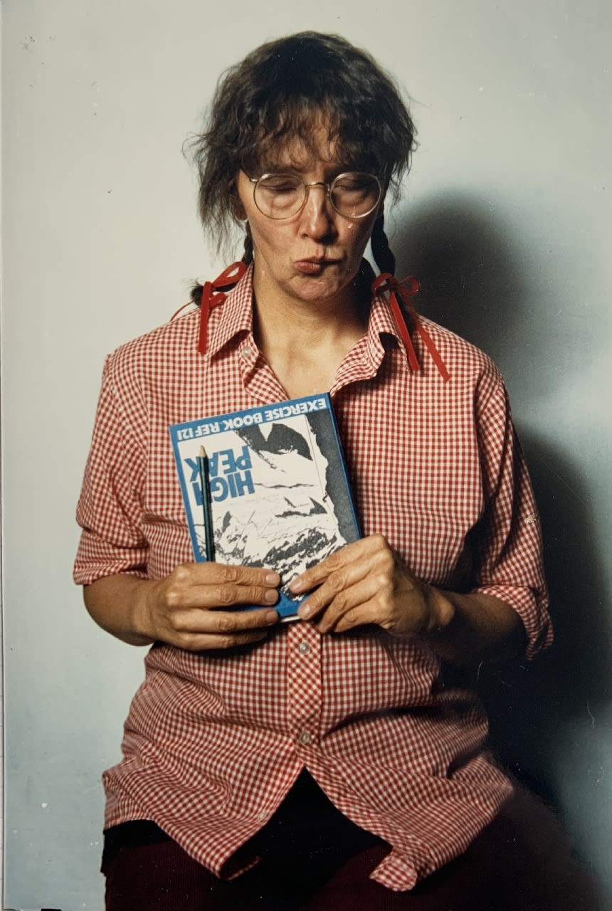 Jo Spence, Photo therapy: Heights of Achievement (or The Good Student?), c.1985