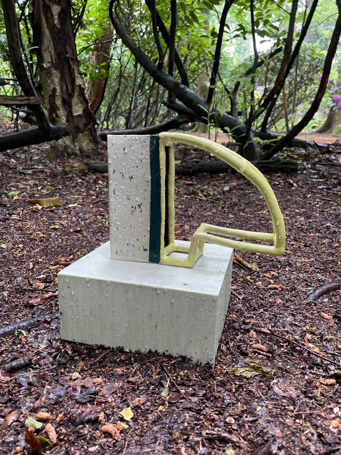 Carla Wright, Half-house (yellow curve), 2020