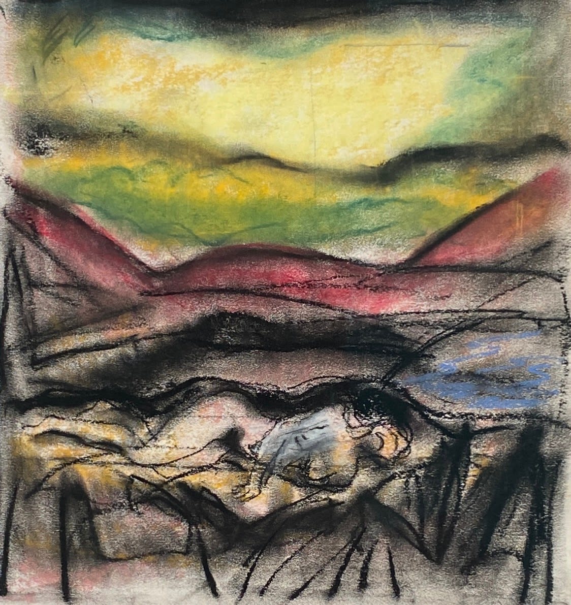 Pat Semple, Figure Lying in a Landscape