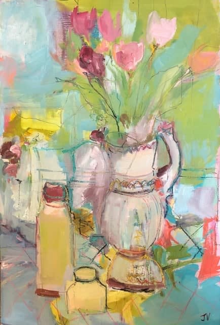Jo Vollers, Portuguese Jug with Tulips