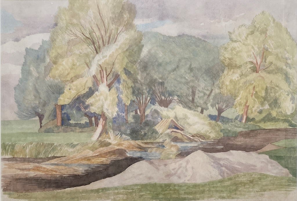 JOHN NASH, The Roach Pool at Wiston, Suffolk