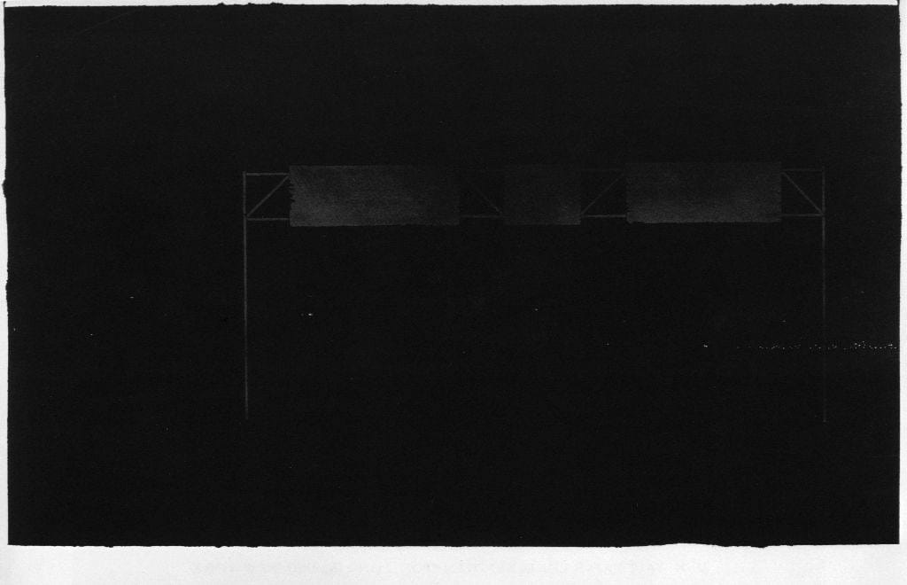 Alfred Leslie, Turnoff, Holyoke, Massachusetts (from 100 Views Along the Road), 1983