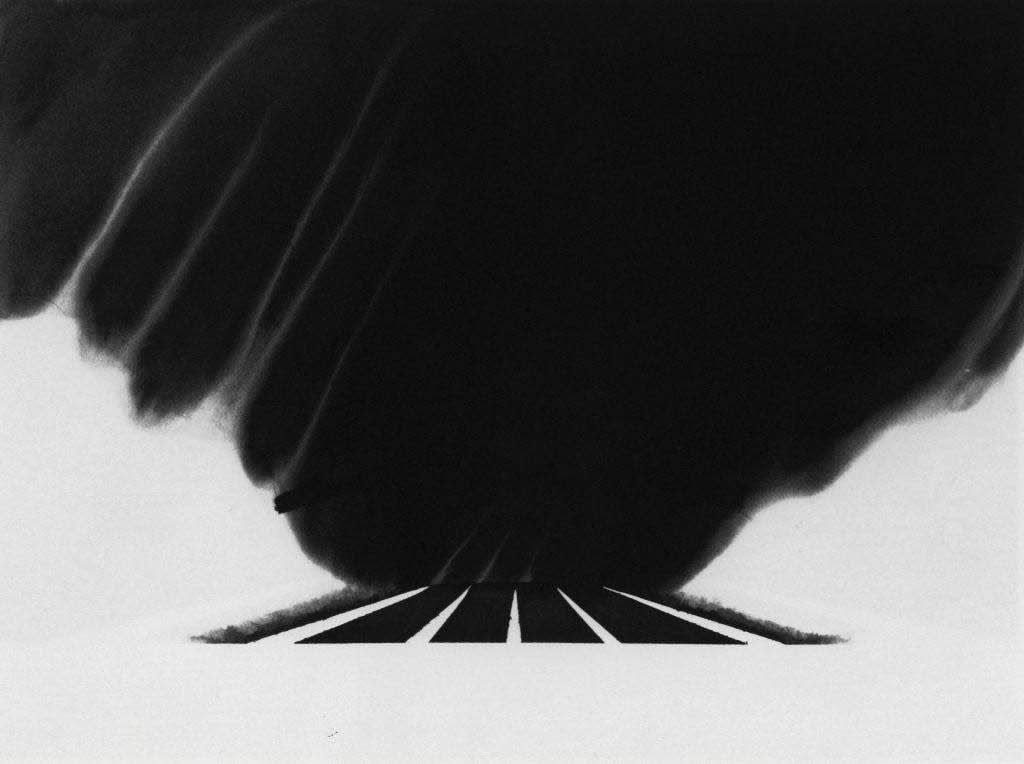 Alfred Leslie, Drifting Snow on the Mass Pike (from 100 Views Along the Road), 1983