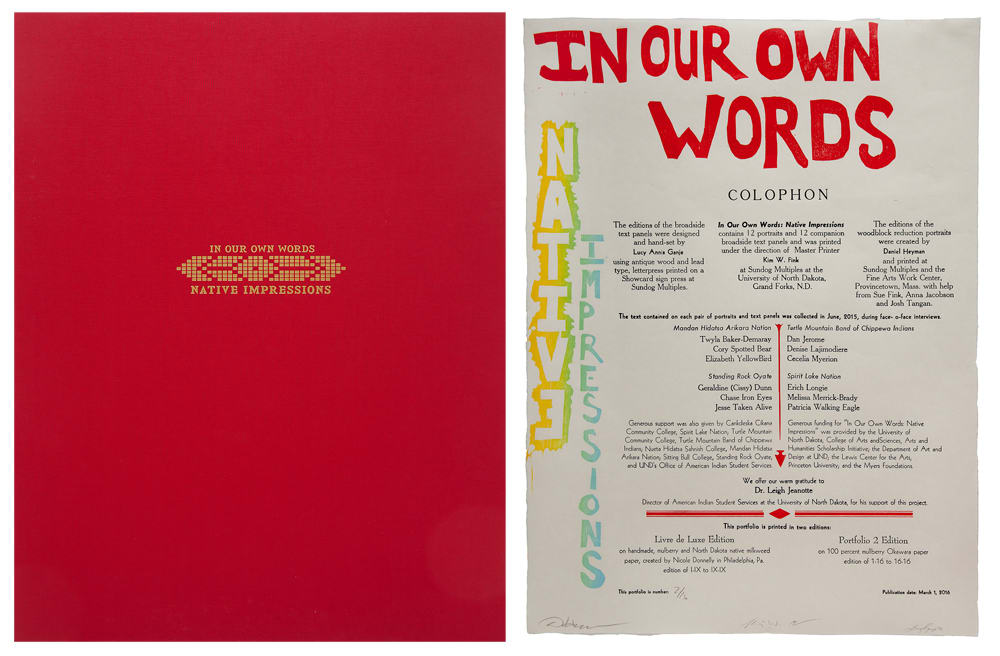 Daniel Heyman, In Our Own Words: Native Impressions, 2015