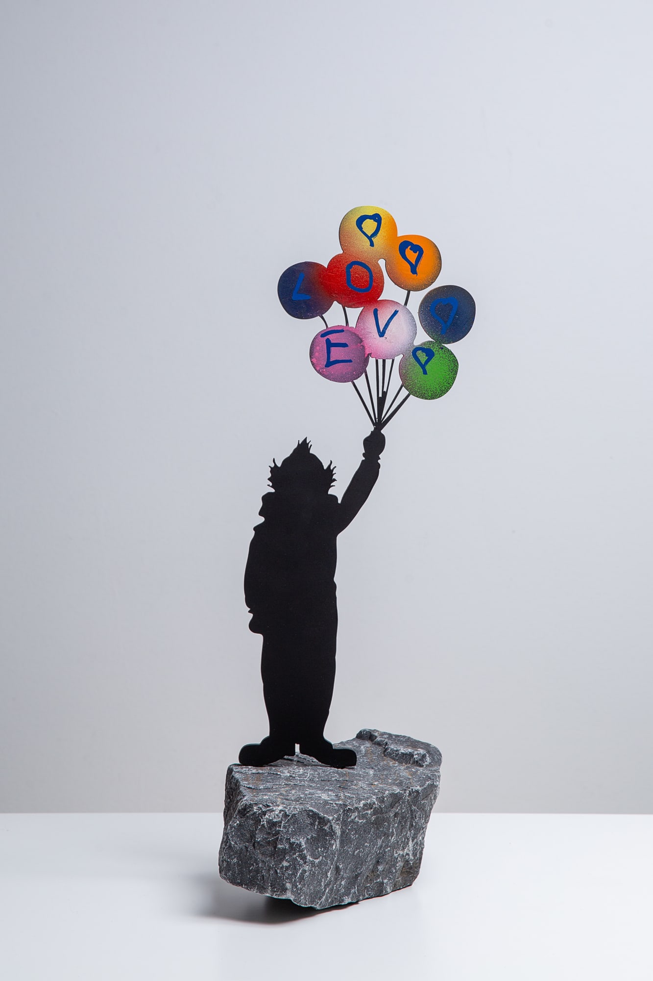 Jarrod Berman, Clown holding balloons , 2024