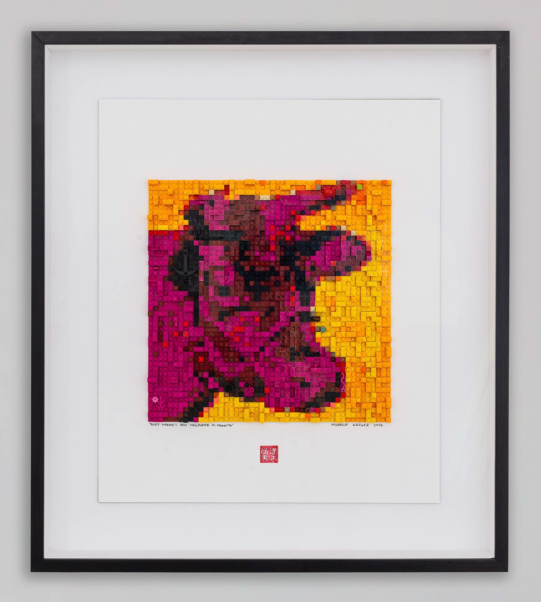 Michelle Kruger, LEGO Warhol Cow Magenta, 2024