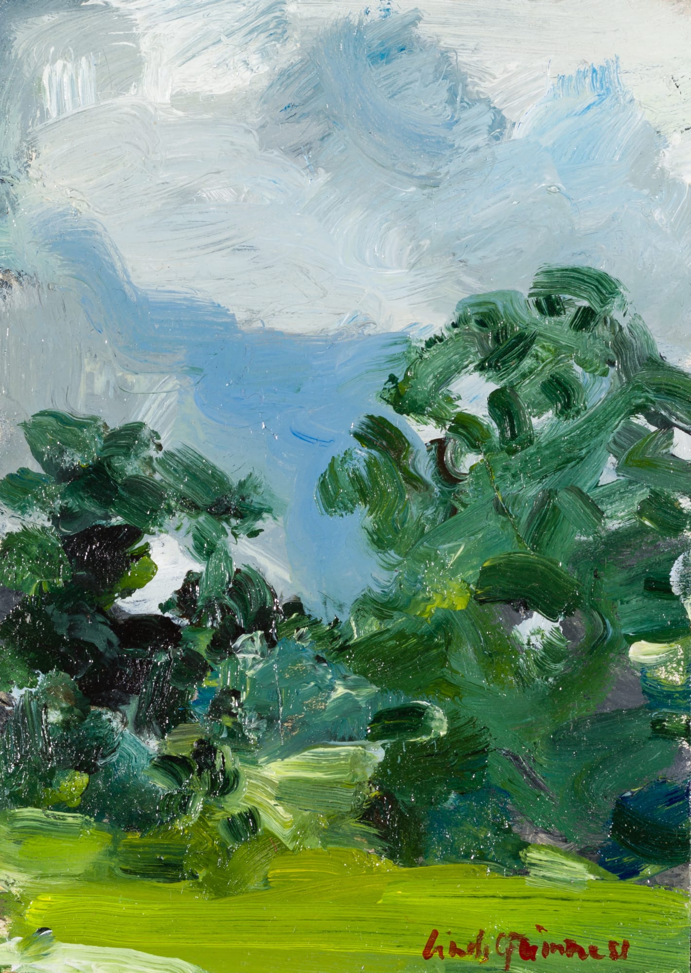 Lindy Guinness, Great Oaks, Rainy Sky, 2019
