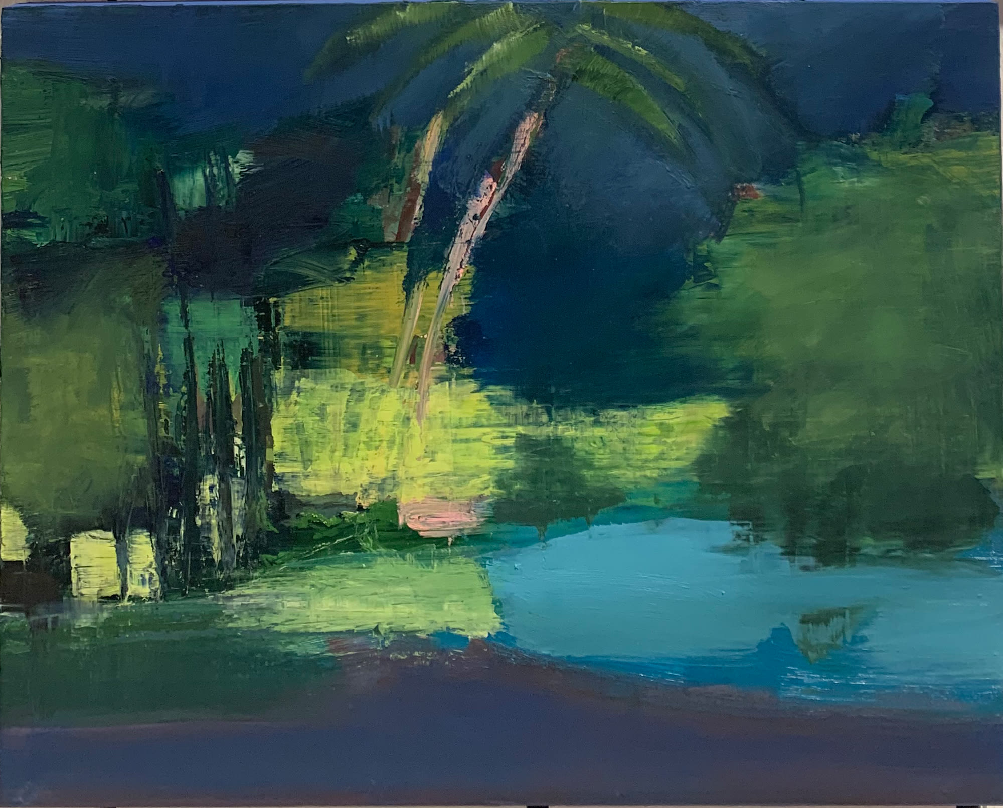 Pippa Blake, Pulau Pangkor Laut, Study with Palm, 2019