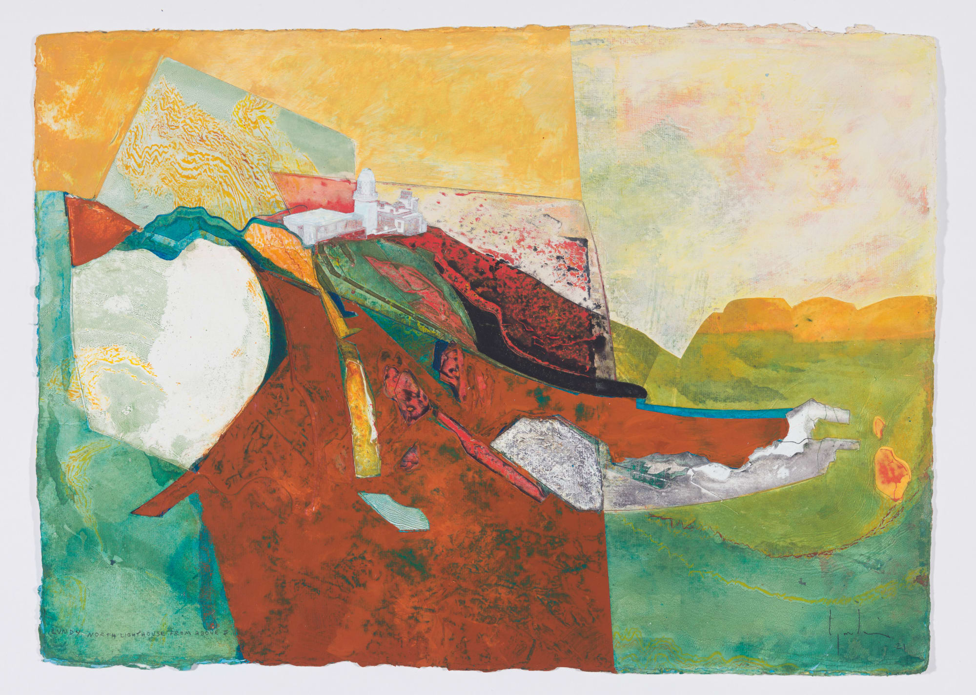 Jeremy Gardiner, Lundy North Lighthouse From Above II, Devon, 2021