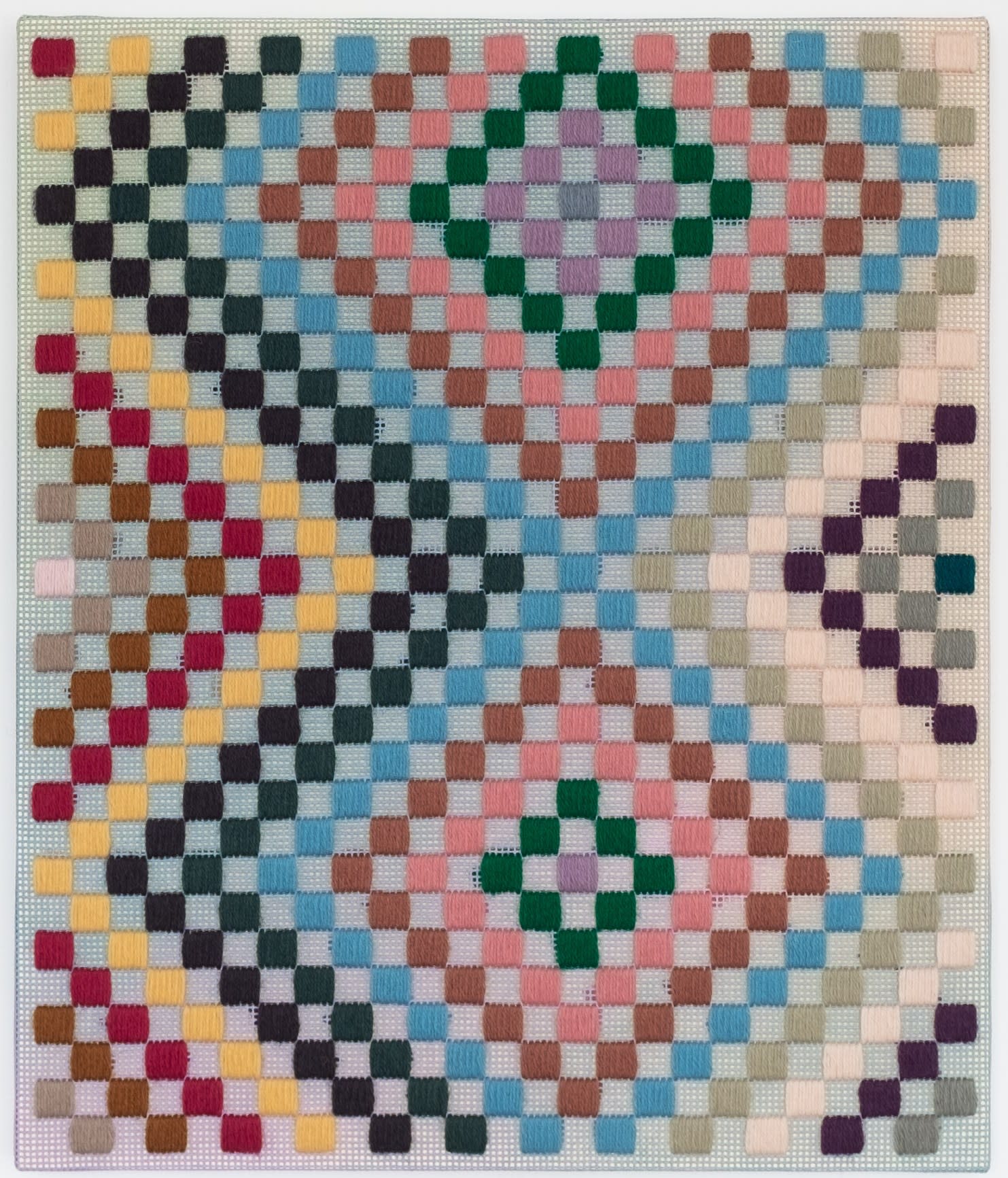 Cecilia Charlton, Punch card -- Patchwork [red], 2022