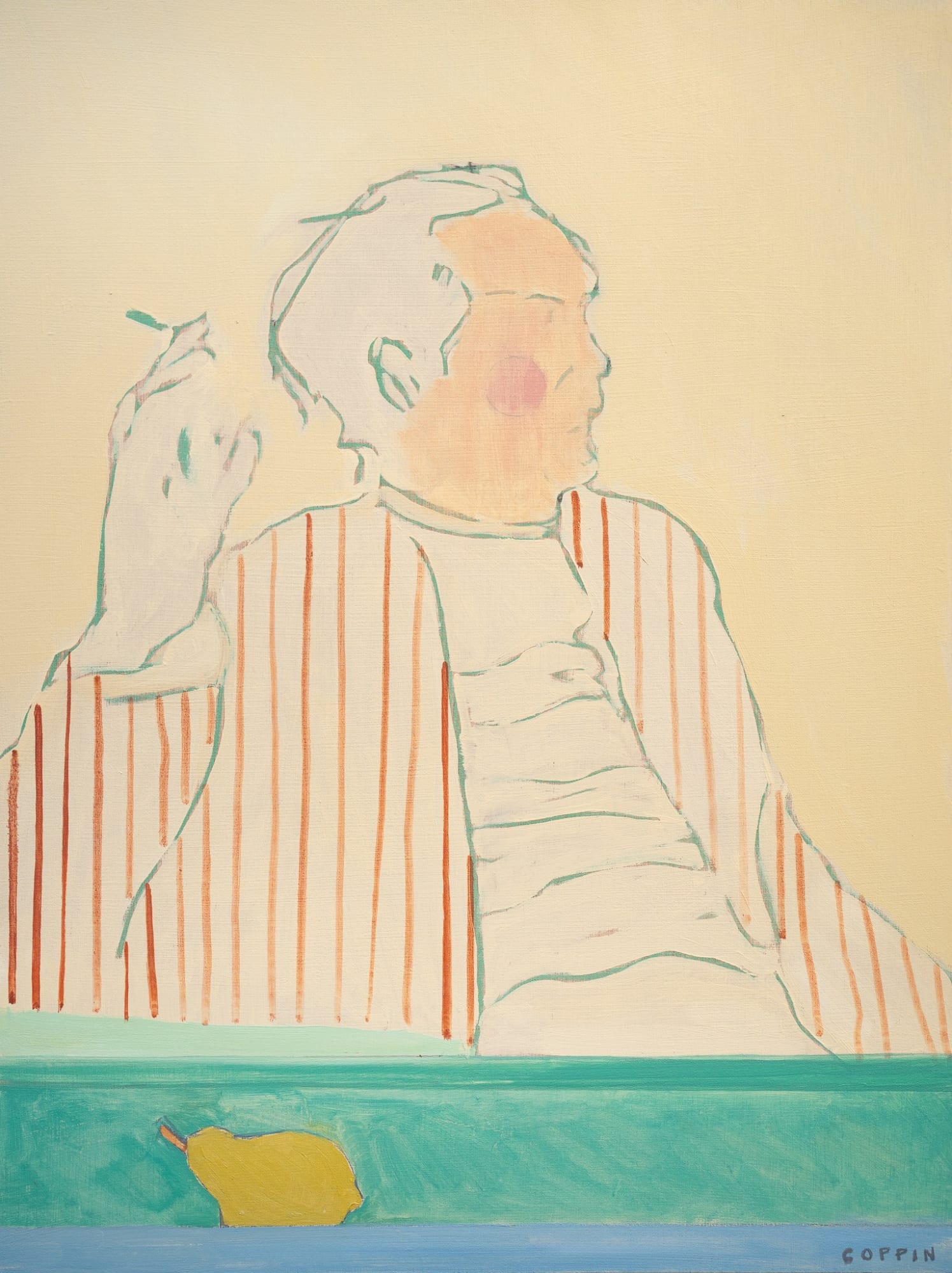 Fred Coppin, Smoker and Pear, 2024