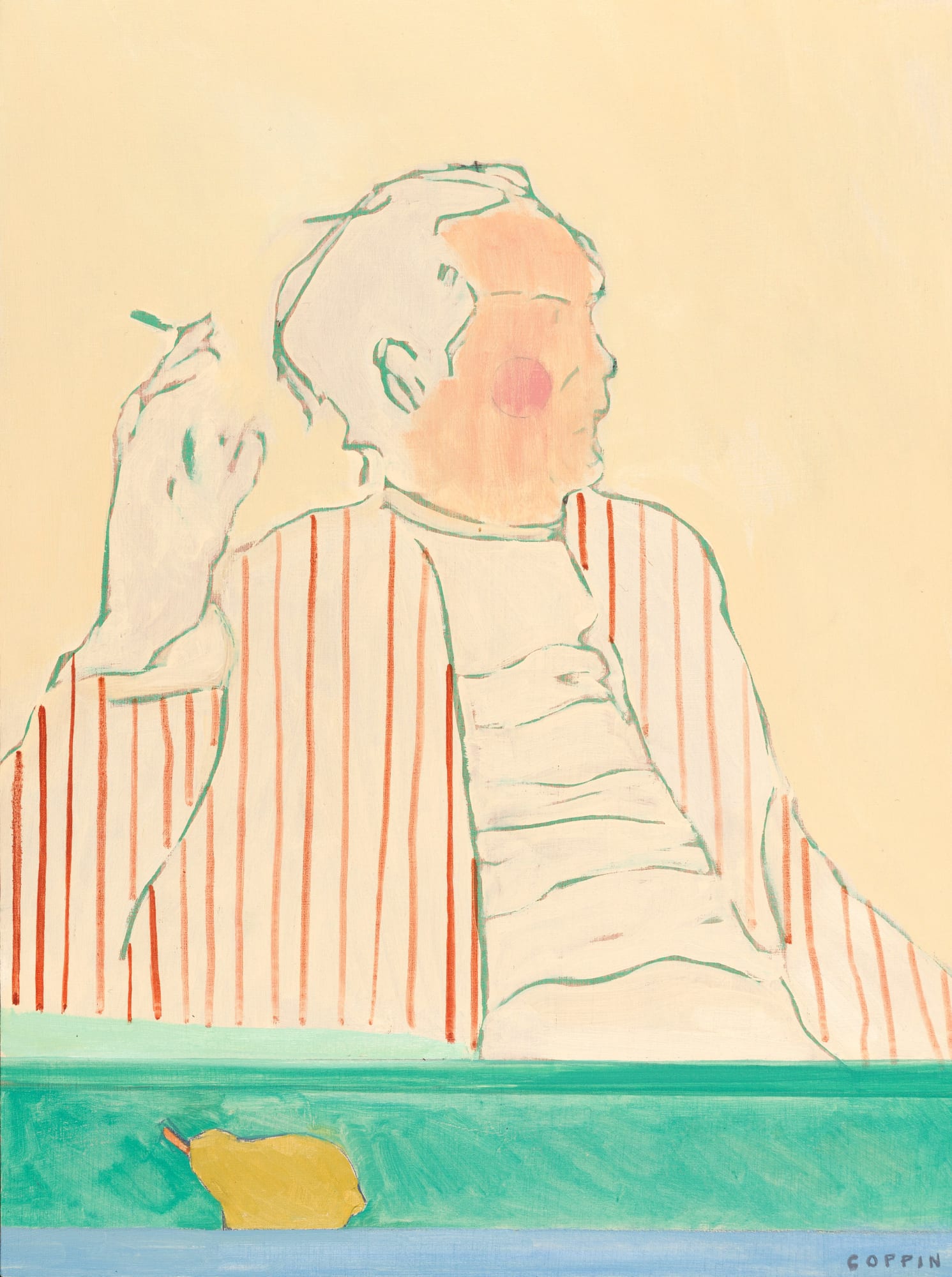 Fred Coppin, Smoker and Pear, 2024