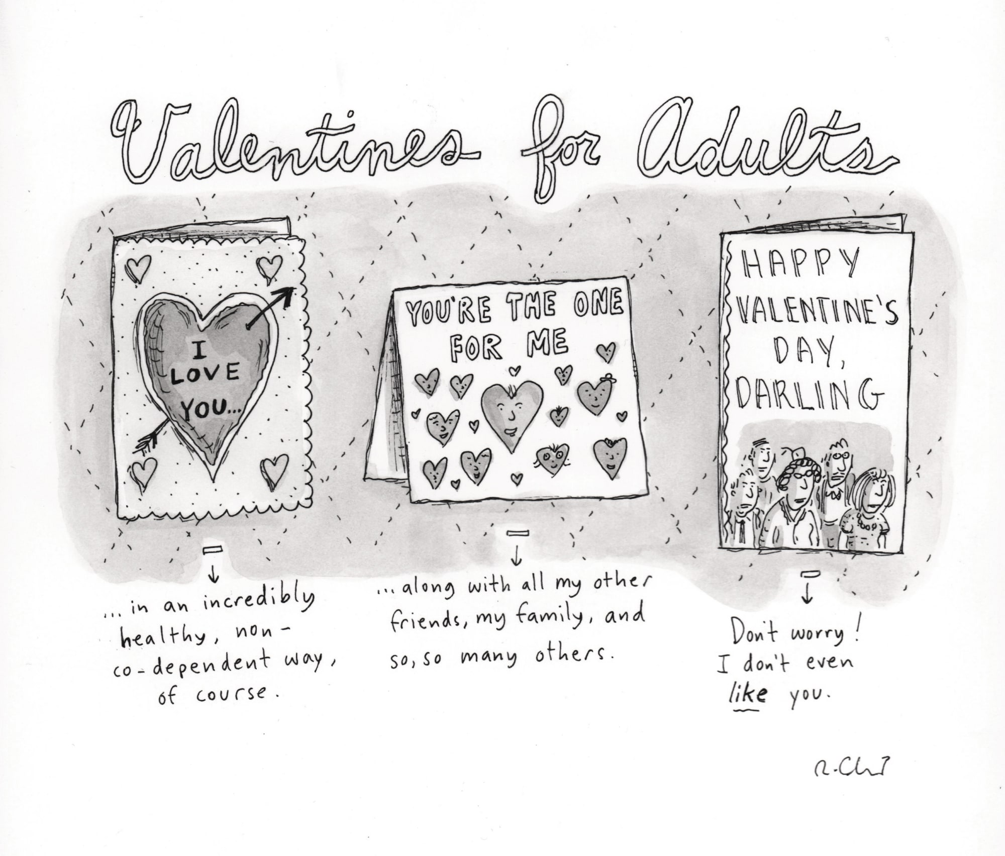 Roz Chast, Valentine's for Adults, 2015, Feb. 9