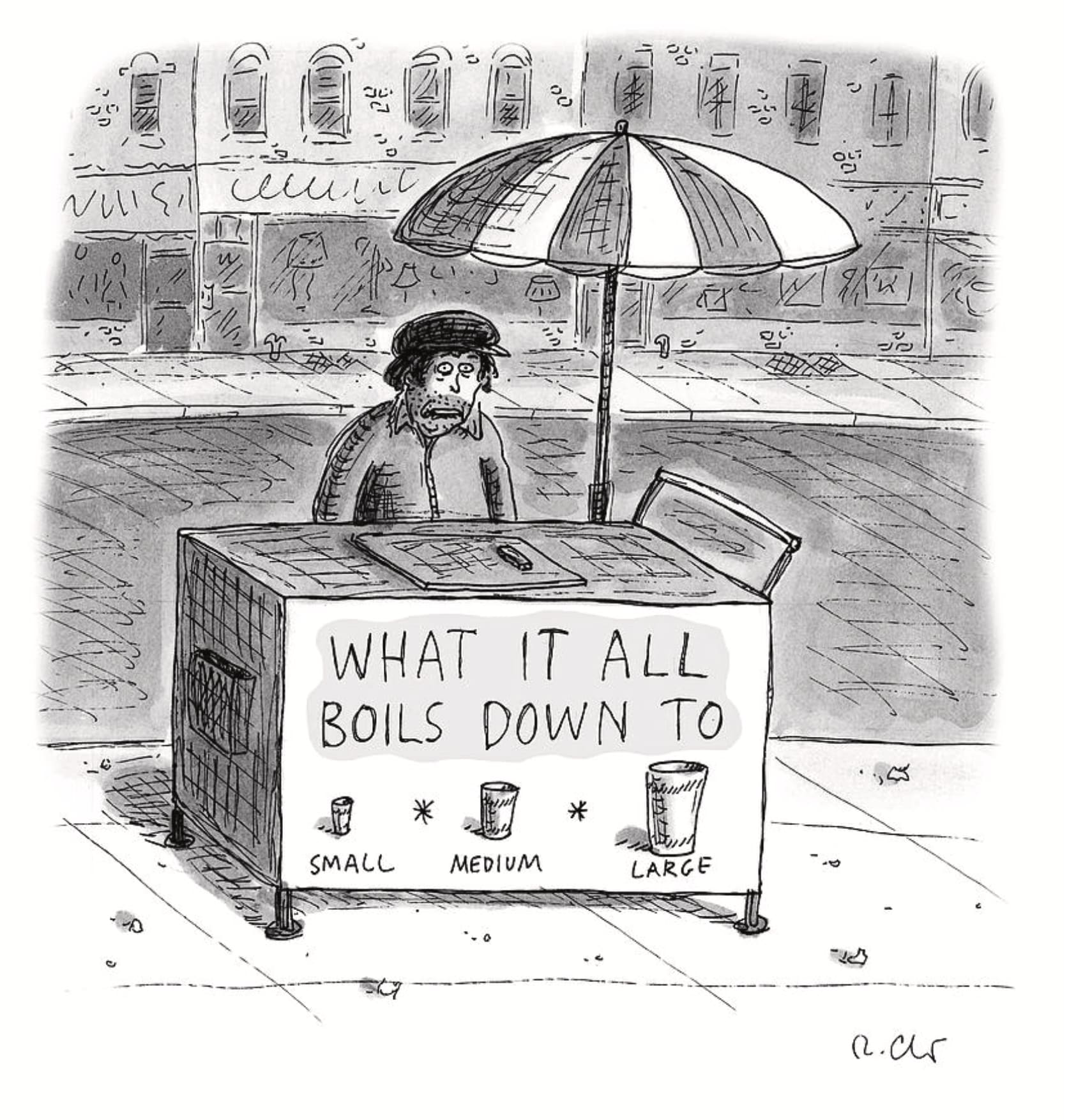 Roz Chast, What It All Boils Down To, 2019, June 10