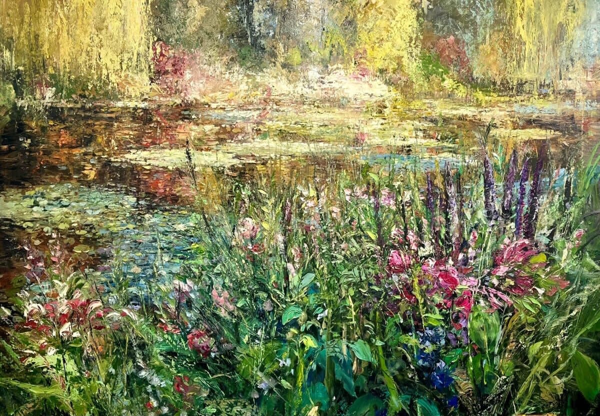 Eric Alfaro, Lotus and Wild Flowers, 2023