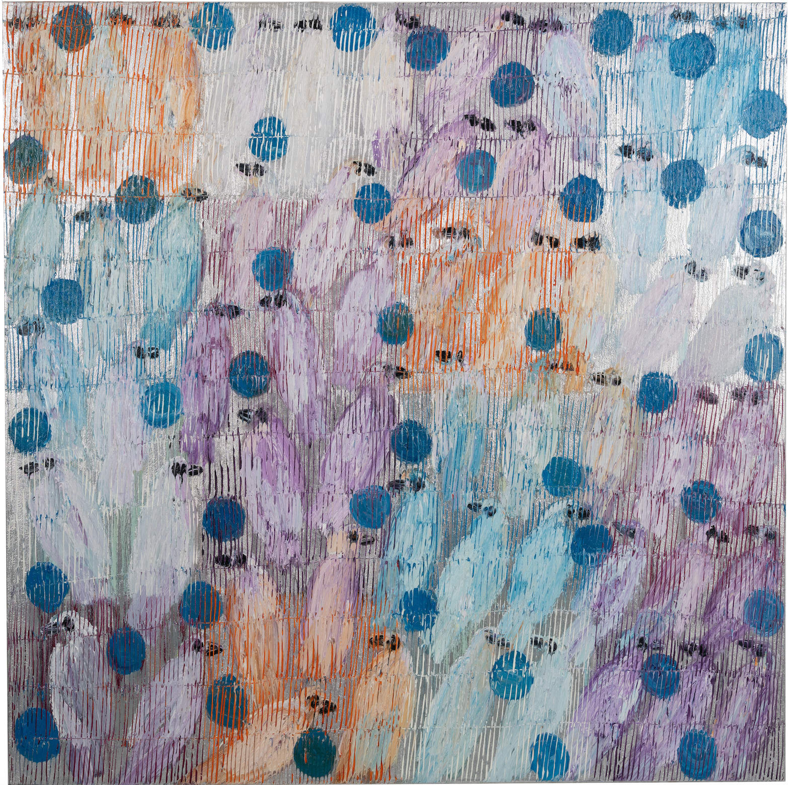 Hunt Slonem, Peace Plan with Orbits, 2025