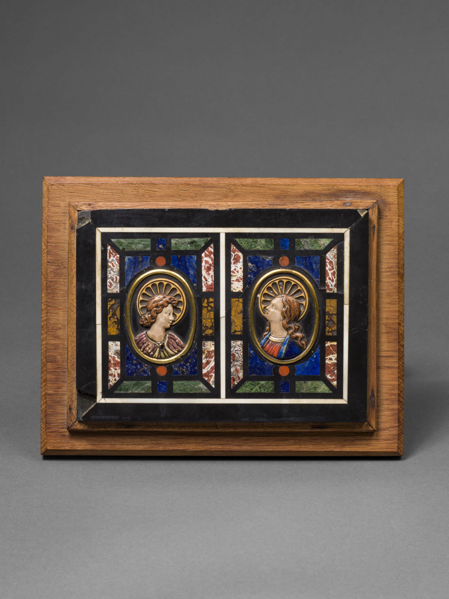 Attributed to Francesco Ghinghi (1689 - 1762), Pietra Dura Plaque with the Annunciation, Florence, early 18th Century