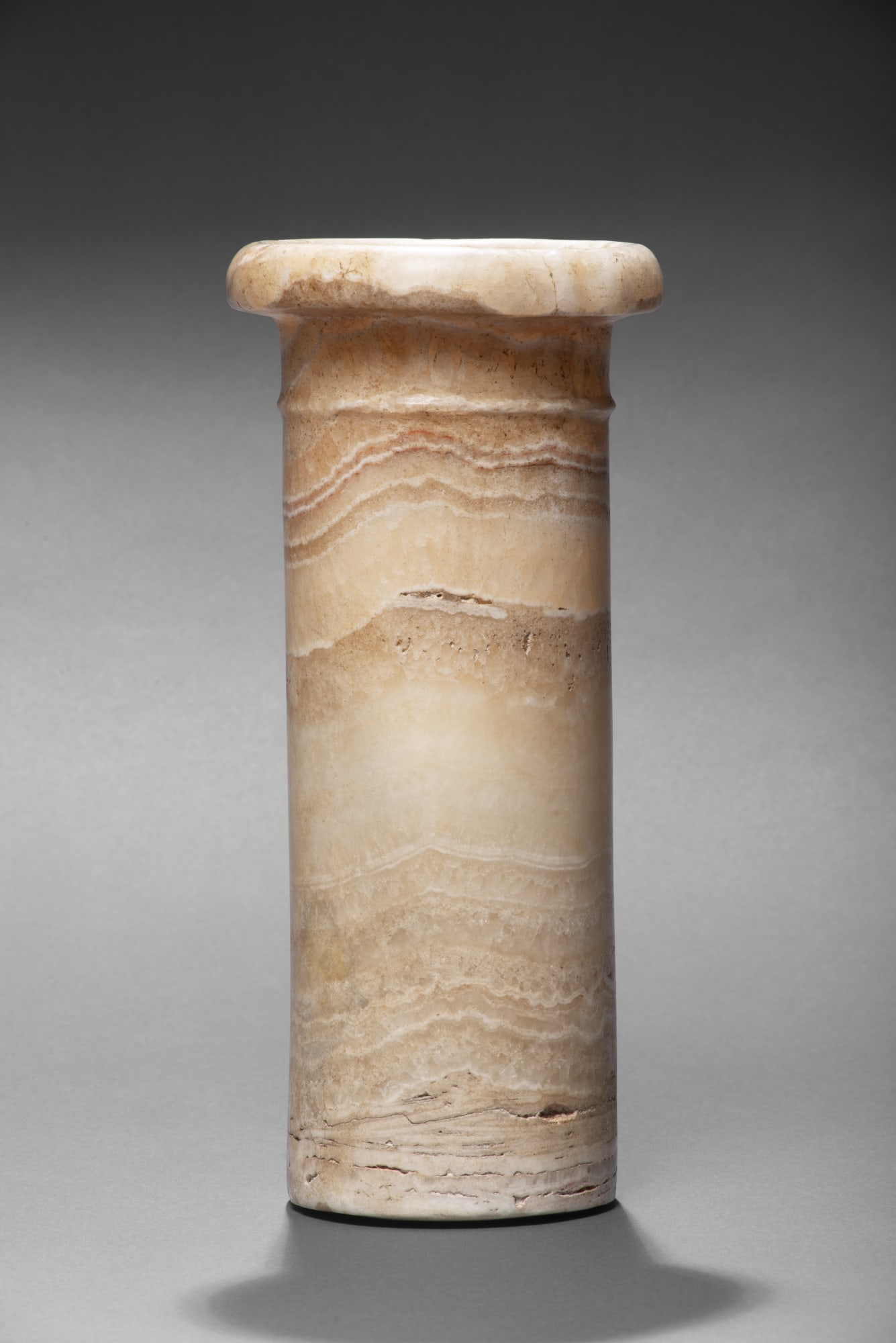 EGYPTIAN BANDED ALABASTER JAR, 1st Dynasty, 2965-2815 B.C.