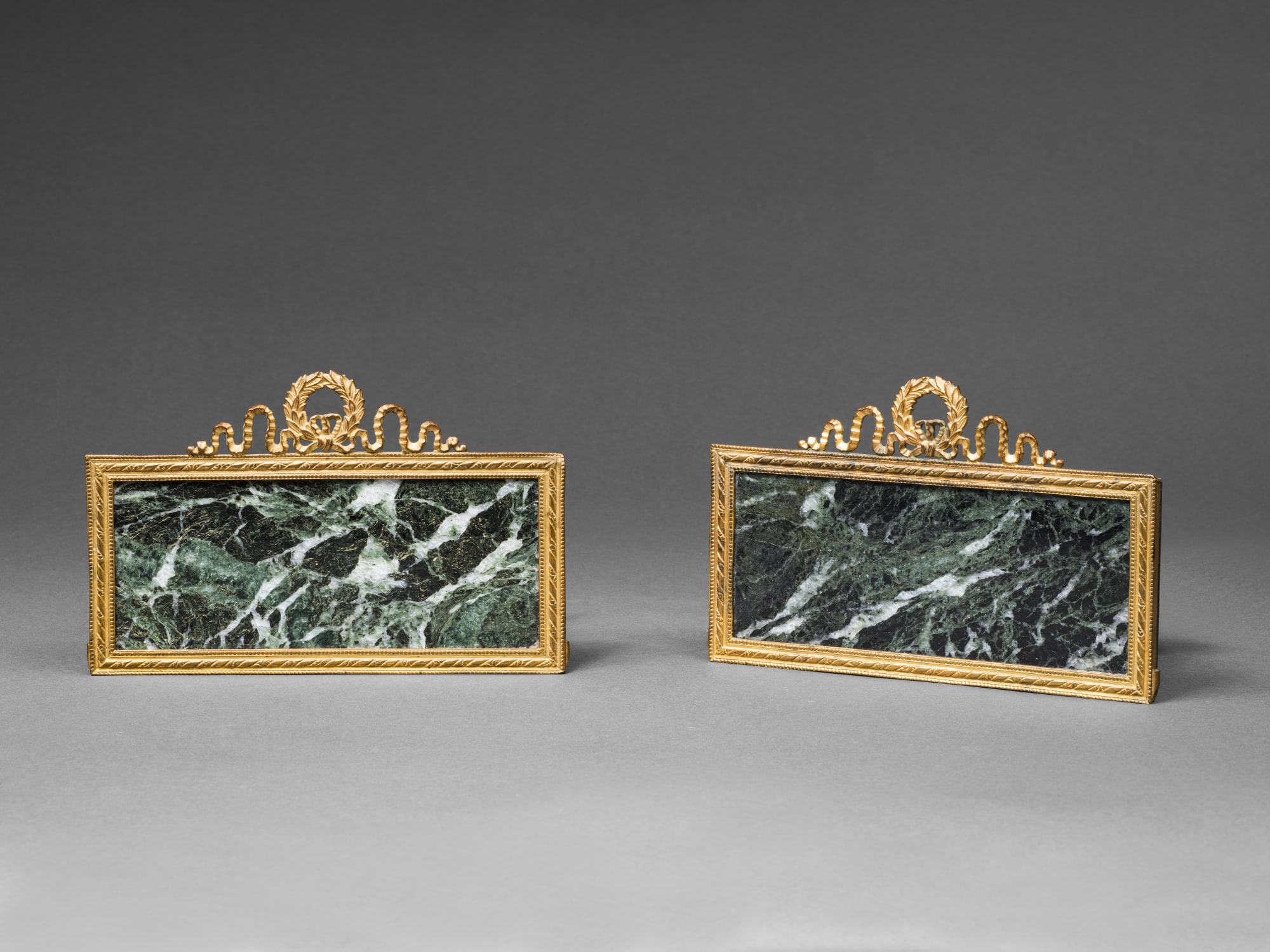 Pair of Green Levanto Marble Plaques, Second half of 18th Century