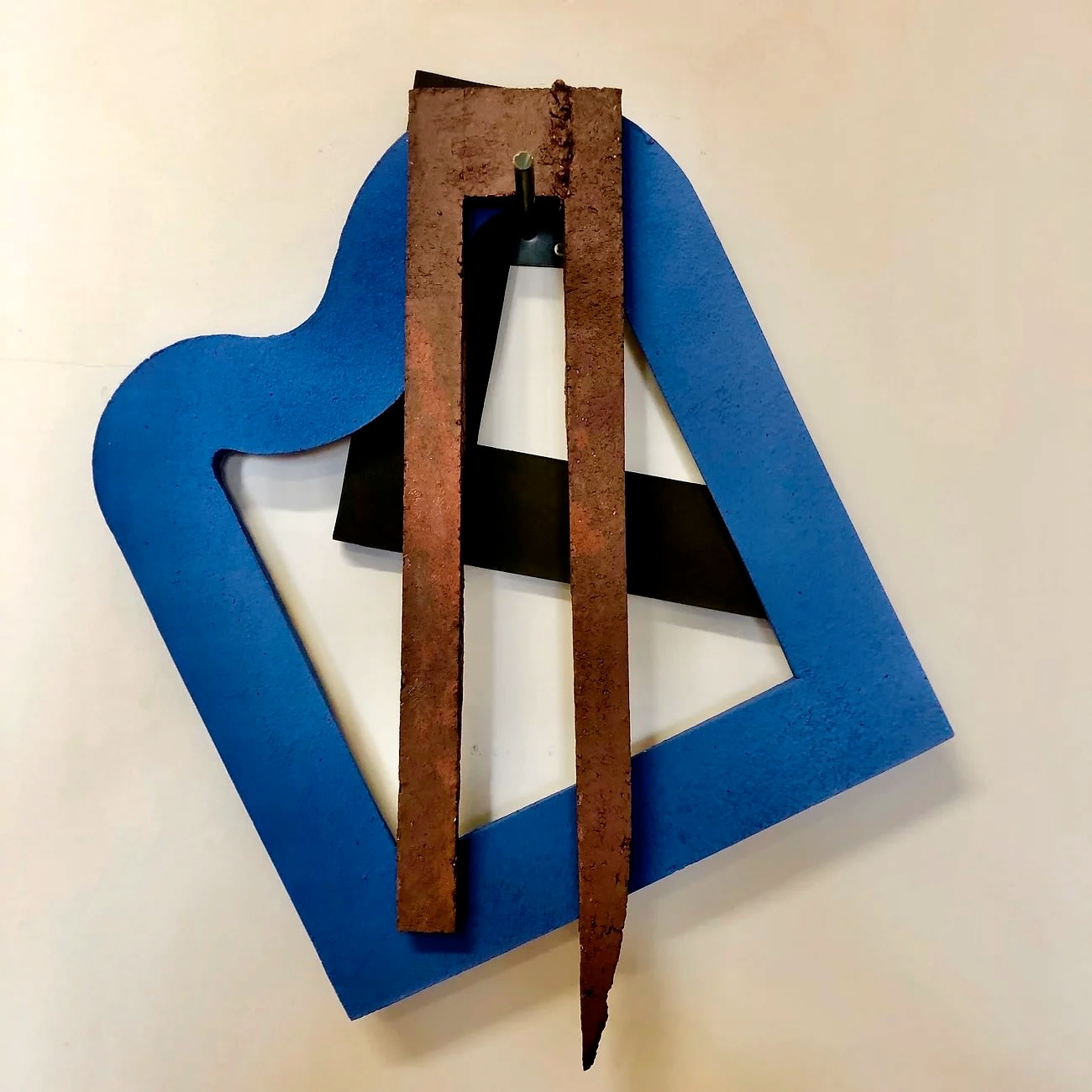 Tim Martin, Wall Assemblage with Blue Frame, 2022